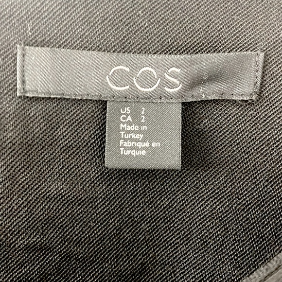 Cos Black Long Sleeve Tiered Top Size 2 - Picture 4 of 8